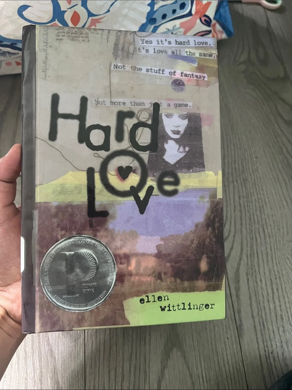 Hard Love Paperback Book by Ellen Wittlinger - Pink Purple Yellow Cover